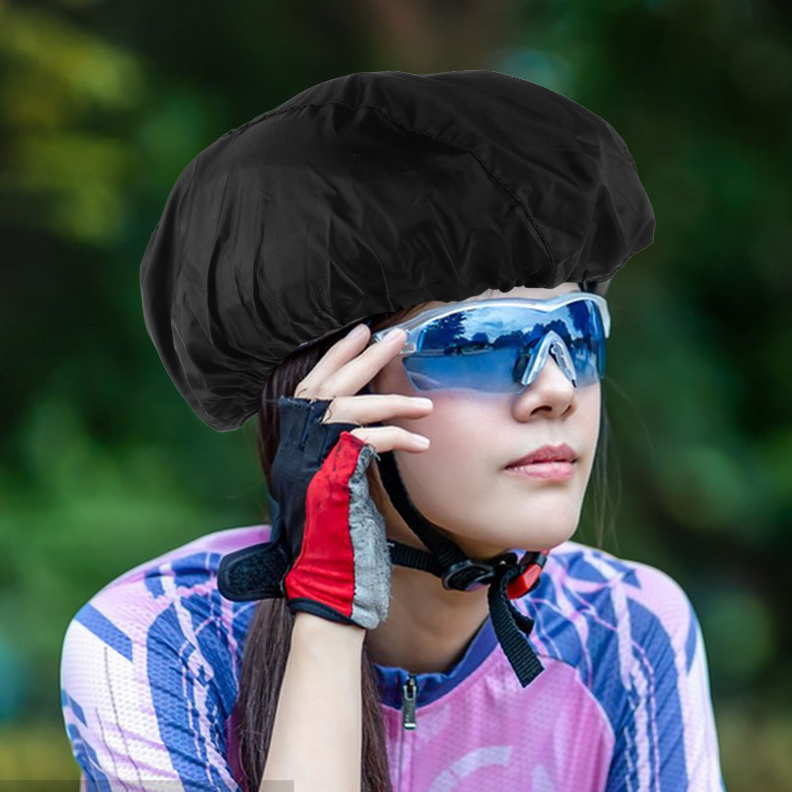 Cycling Gear Black - ผ้าคลุมจักรยานกันน้ำ ระบายอากาศ กันลม อุปกรณ์สำหรับการขี่กลางแจ้ง ปั่นจักรยาน กันฝน