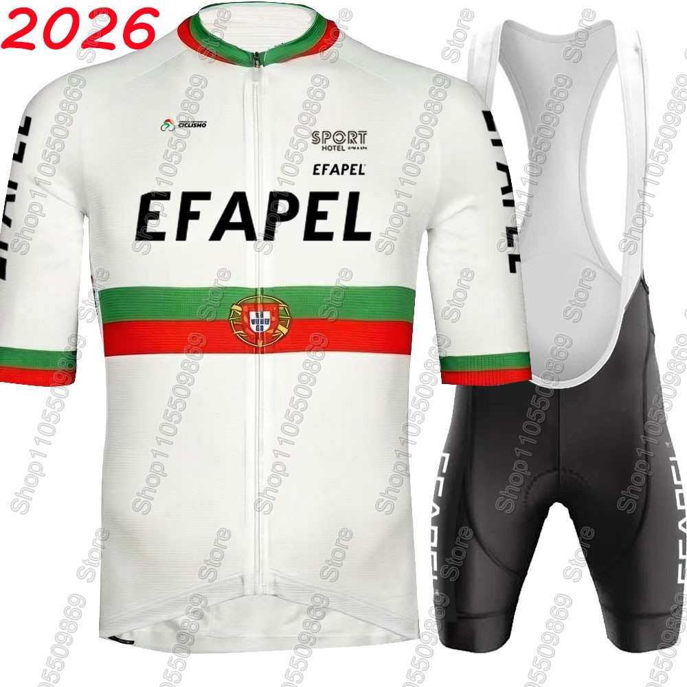Cycling Gear Clothing - โปรตุเกส 2026 ชุดเสื้อเจอร์ซีย์ปั่นจักรยานทีม Efapel ชุดเสื้อผ้าปั่นจักรยานฤดูร้อน ชุดเสื้อจักรยานเสือหมอบ