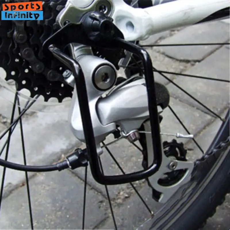 Cycling Gear Black - จักรยานเสือภูเขาถนนจักรยาน D erailleur ด้านหลังป้องกันเกียร์พับจักรยานยามคุ้มครองสีดำกีฬากลางแจ้งขี่จักรยานอุปกรณ์