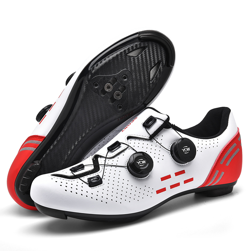 Road Bike Cleats - ความเร็วขี่จักรยานรองเท้าผ้าใบจักรยานรองเท้าผู้ชายผู้หญิงกีฬาเส้นทางขี่จักรยานรองเท้า Self-locking Racing จักรยาน Cleats รองเท้าสําหรับ