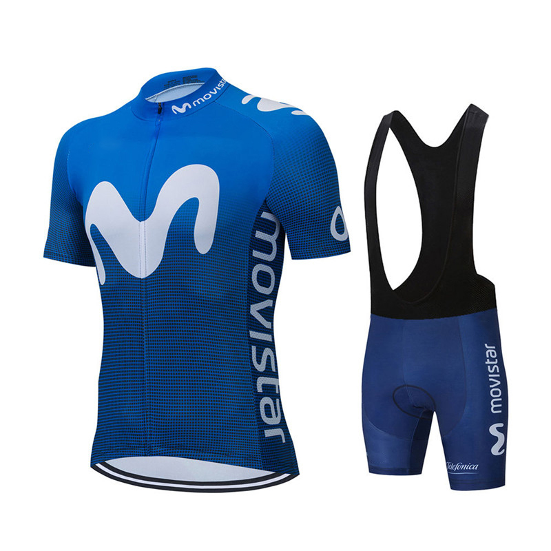 Cycling Gear Clothing - ฤดูร้อนใหม่ Movistar ทีมชุดขี่จักรยาน JERSEY MTB Breathable