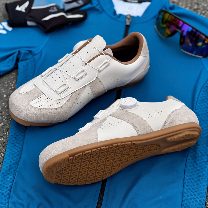 Road Bike Cleats - รองเท้าจักรยานเสือภูเขาแบบไม่มีคลีทสำหรับผู้หญิง, รองเท้าปั่นจักรยานบนถนนพื้นยาง RB Speed, รองเท้าปั่นจักรยานพื้นยางสำหรับผู้ชาย