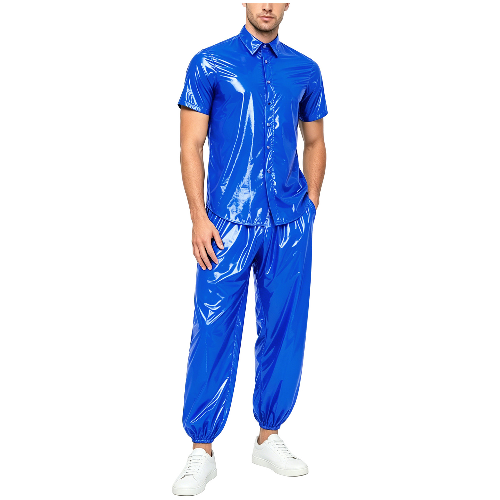 Cycling Gear Rain - เสื้อกันฝนผู้ชายแบบมันเงา กันน้ำ กันลม สำหรับตั้งแคมป์ ตกปลา เดินป่า