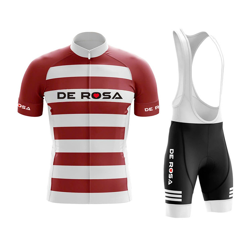 Cycling Gear For Sale - เสื้อปั่นจักรยานเดอโรซา, ชุดปั่นจักรยานแขนสั้นสำหรับฤดูร้อน, กางเกงขาสั้นมีแผ่นรองสะท้อนแสง, อุปกรณ์ปั่นจักรยานแบบแห้งเร็วและระบายอากาศได้ดี