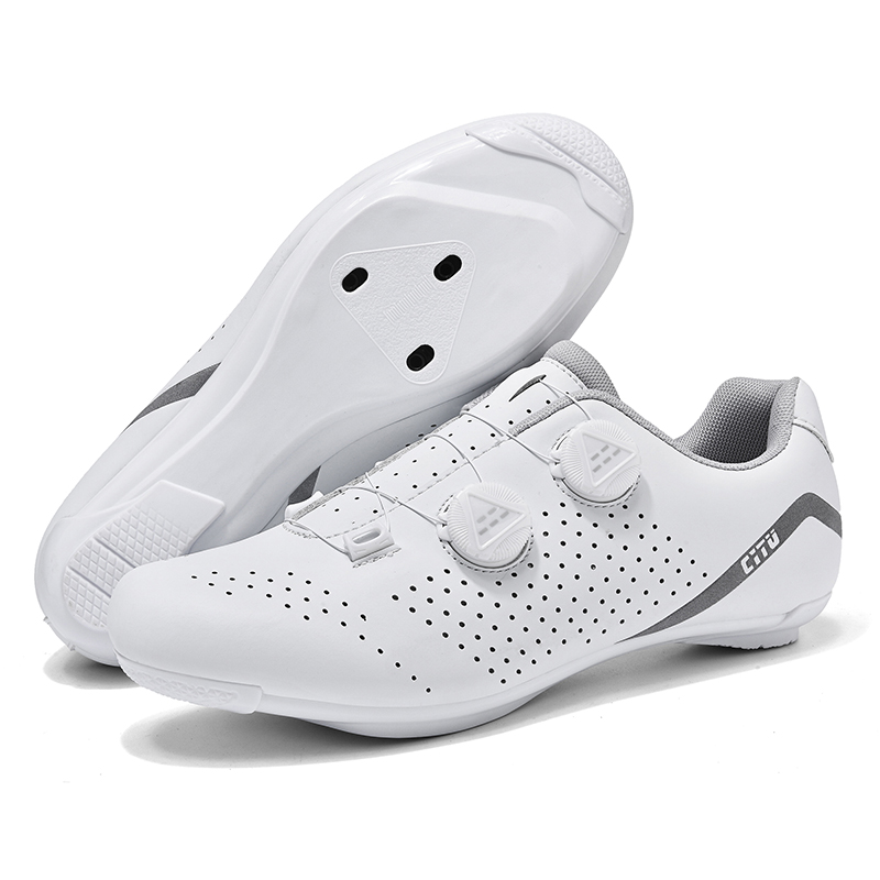 Road Bike Cleats - รองเท้าปั่นจักรยานแบบมืออาชีพสำหรับผู้ชาย รองเท้าปั่นจักรยานความเร็วสูง SPD รองเท้าปั่นจักรยานเสือภูเขาสำหรับผู้หญิง รองเท้าปั่นจักรยานแบบมีคลีท SPD