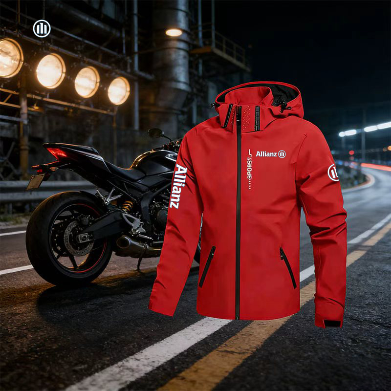 Cycling Gear Rain - 2026 อัลเลียนซ์ โลโก้เสื้อกันฝนกันน้ำสำหรับผู้ชายแบบลำลองสำหรับกิจกรรมกลางแจ้ง - เสื้อแจ็คเก็ตปั่นจักรยานน้ำหนักเบา -