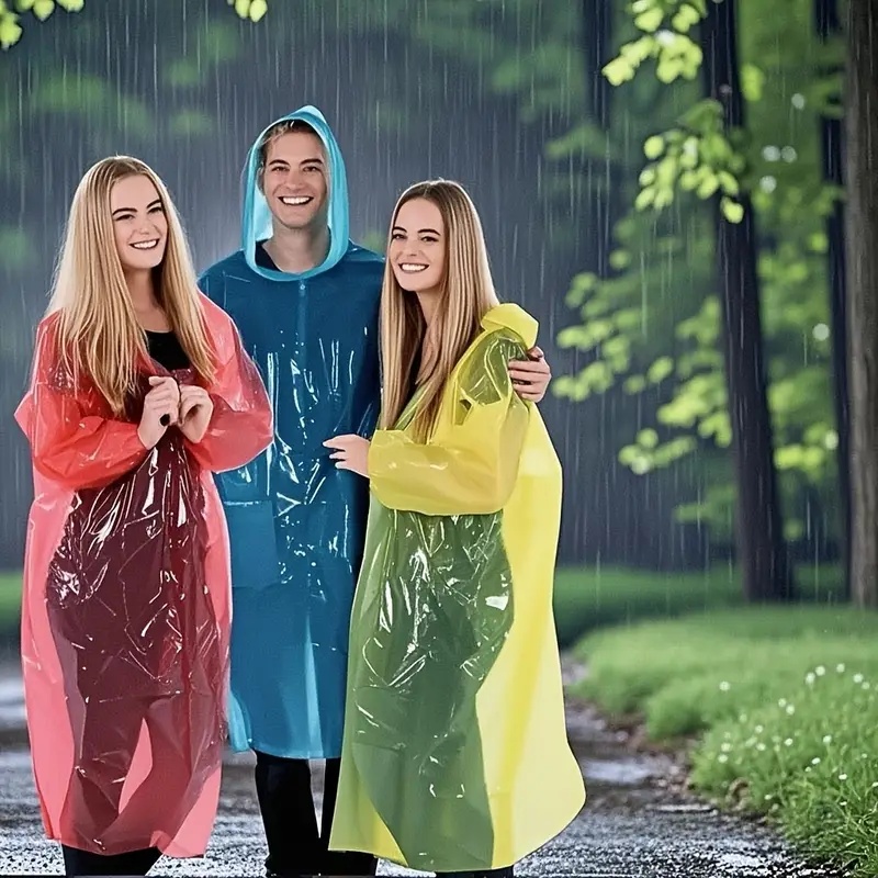 15/30 ชิ้นสีสุ่มเสื้อปอนโชฝนแบ - Cycling Gear Rain บทวิจารณ์และราคา