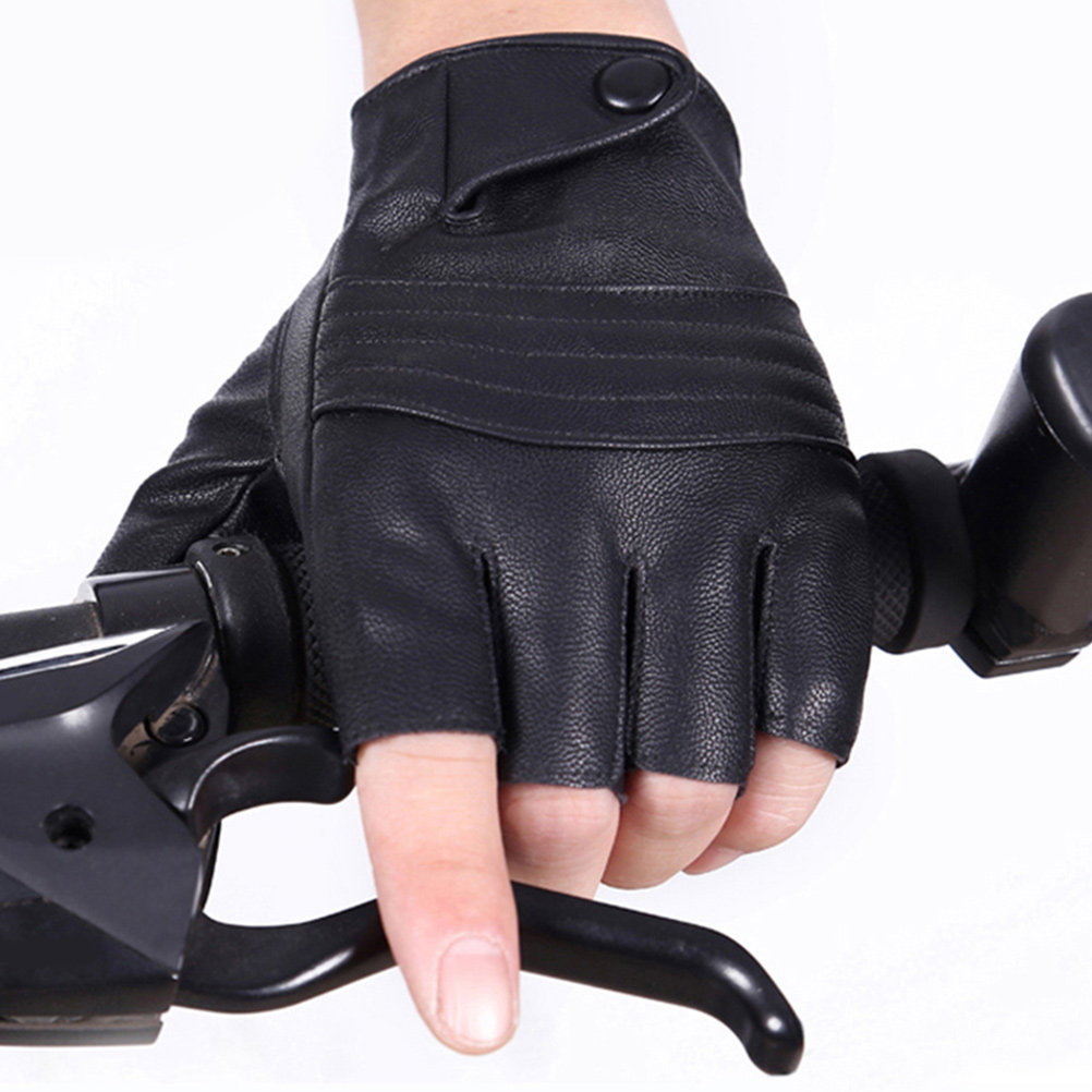 ถุงมือผู้ชายสีดำแบบไม่มีนิ้ว 1 - Cycling Gear Black บทวิจารณ์และราคา