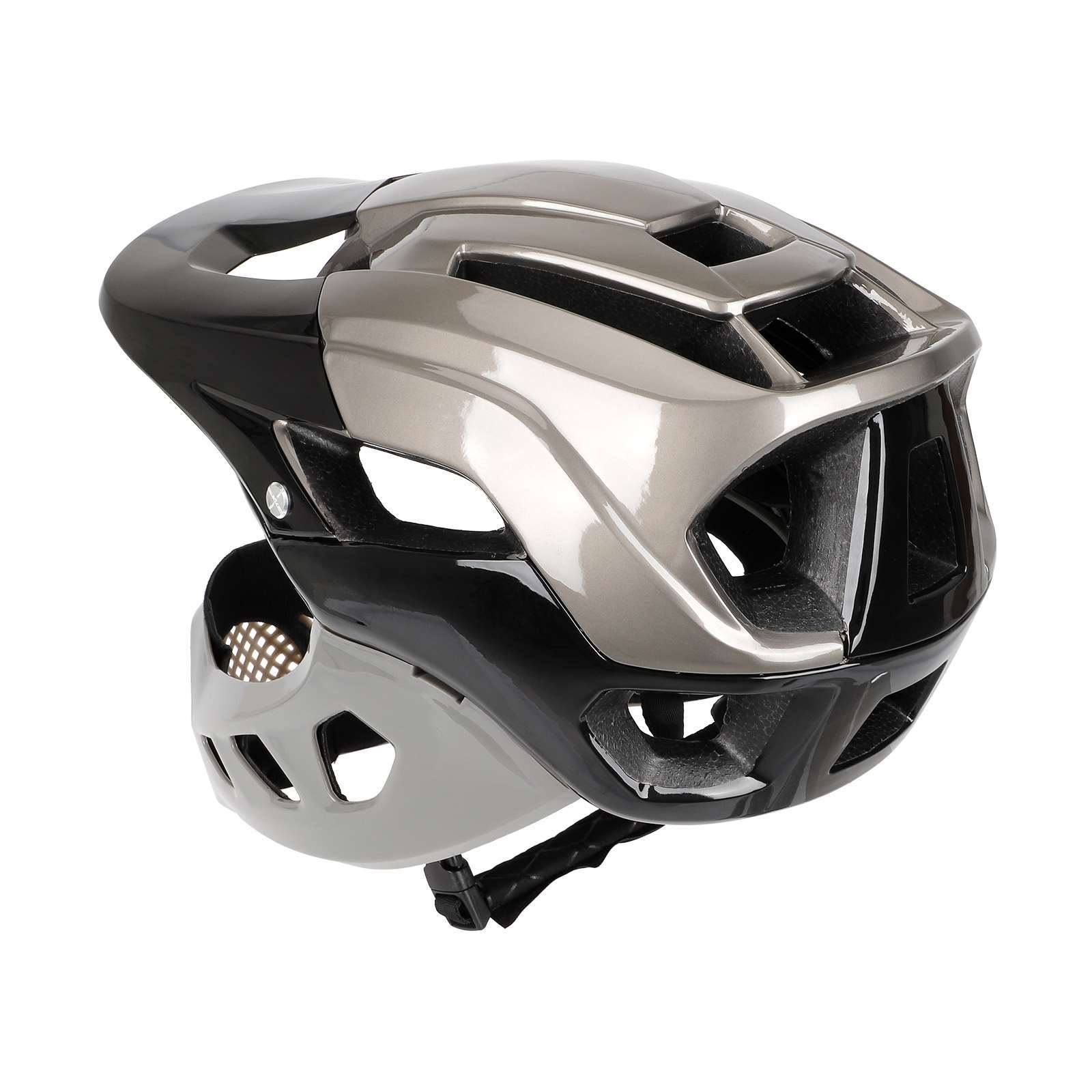 หมวกกันน็อคแบบเต็มหน้าถอดประกอ - Cycling Gear Black บทวิจารณ์และราคา