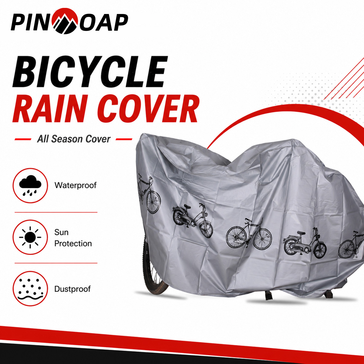 PINMOAP ผ้าคลุมจักรยานกันฝนอเน - Cycling Gear Rain บทวิจารณ์และราคา